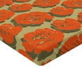 thumbnail image 4 of Ambesonne Rosetta Fitted Sheet, Modern Rose Flowers Print, Full Size, Pistachio Green Vermilion, 4 of 5