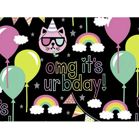 Pack of 1, Trendy Birthday 30" x 833' Full Ream Roll Gift Wrap For Party, Holiday & Events