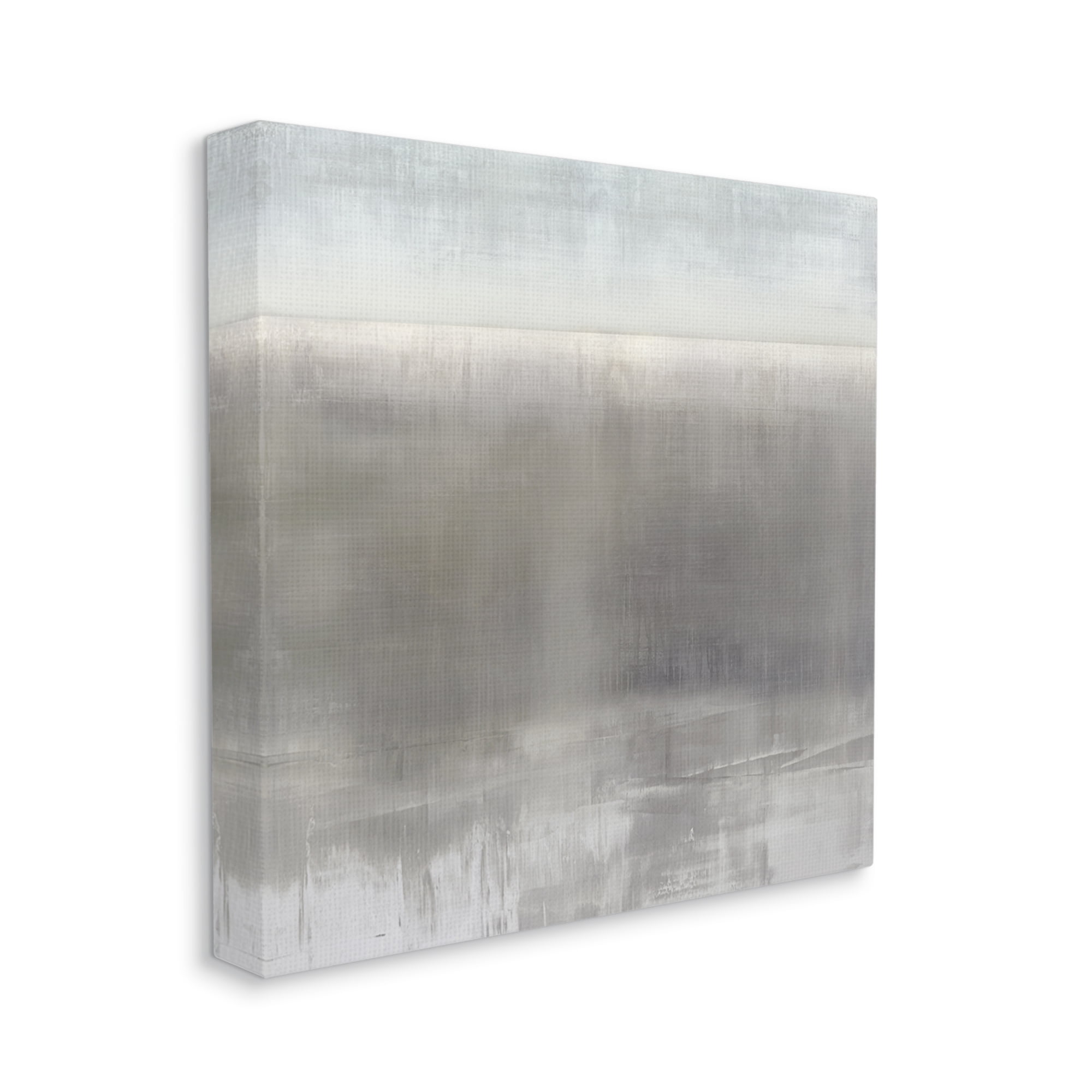 Stupell Industries Contemporary Gray Fog Abstract Painting Gallery Wrapped Canvas Art Print Wall Art, 24 x 24
