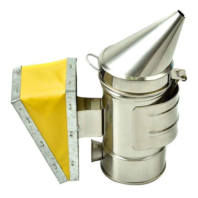Outils d'Apiculture Fumoir Manuel Mini Buse en Acier Inoxydable Éjecteur de Fumée Fournitures d'Apiculture pour Usage Apicole (Argent)