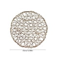 thumbnail image 3 of Napperon Rond en Corde de Papier Tressée avec surface Résistante à la Chaleur, Imperméable et à l'Huile, Accessoire de table Décoratif, Diamètre 33 cm, 3 of 6