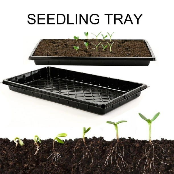 Fiudx Bandejas para Plantas Strong Start, Diseño Duradero y Reutilizable, Ideales para Invernaderos E Hidroponía, Kit de Cultivo de Microvegetales, Riego Sin Fugas, 54 X 28 Cm