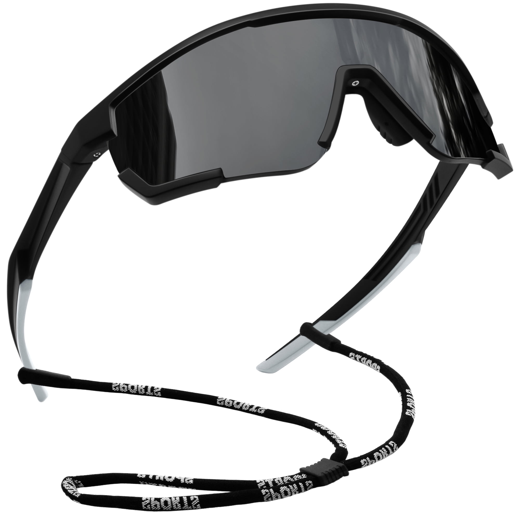 Joopin Sports Sunglasses Men Women Polarized Wrap Around Sun Glasses UV400 Protection Shades Sunnies(Black)