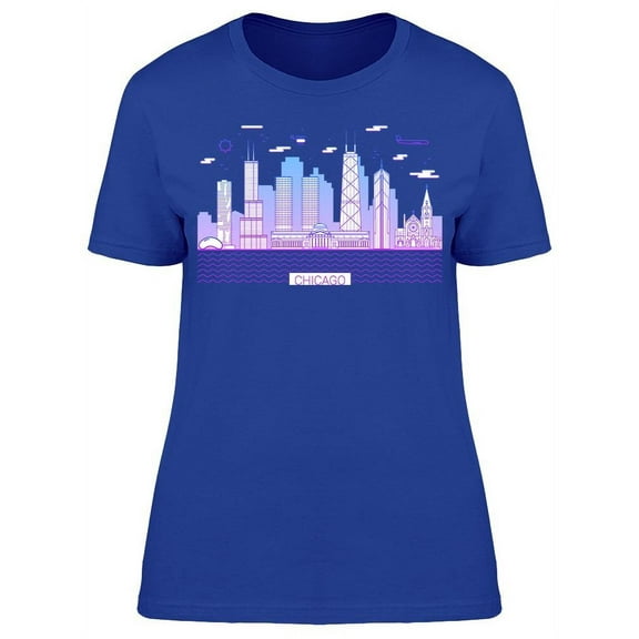 Chicago Famous Building T-Shirt Women -Image by Shutterstock, Female XX-Large