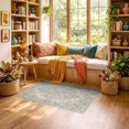 thumbnail image 2 of ODIKA 3'x5' Ultra-Soft Throw Mat, Under Faded Plush Traditional Motif Delicate Grey Padded Foam None Washable, Bare feet friendly, Easy Care Indoor rug for Bedside, Vanity, 2 of 7
