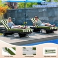 thumbnail image 3 of 72×21×3in Outdoor Chaise Lounge Cushions, Replacement Patio Chair Cushion With Headres, Waterproof Sun Lounger Cushions（1pc Green grass and white）, 3 of 6