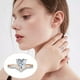 thumbnail image 2 of En forma de gran anillo de diamantes de imitación del anillo de diamantes de imitación elegante geometría anillos completos para las mujeres Tamaño 5 11, 2 of 5