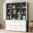 thumbnail image 3 of UWR-Nite Cube Storage Organizer, 20- Cube DIY Plastic Closet Cabinet, Modular Book Shelf Organizer Units, Storage Shelving Ideal for Bedroom Living Room Office with Doors, 3 of 6