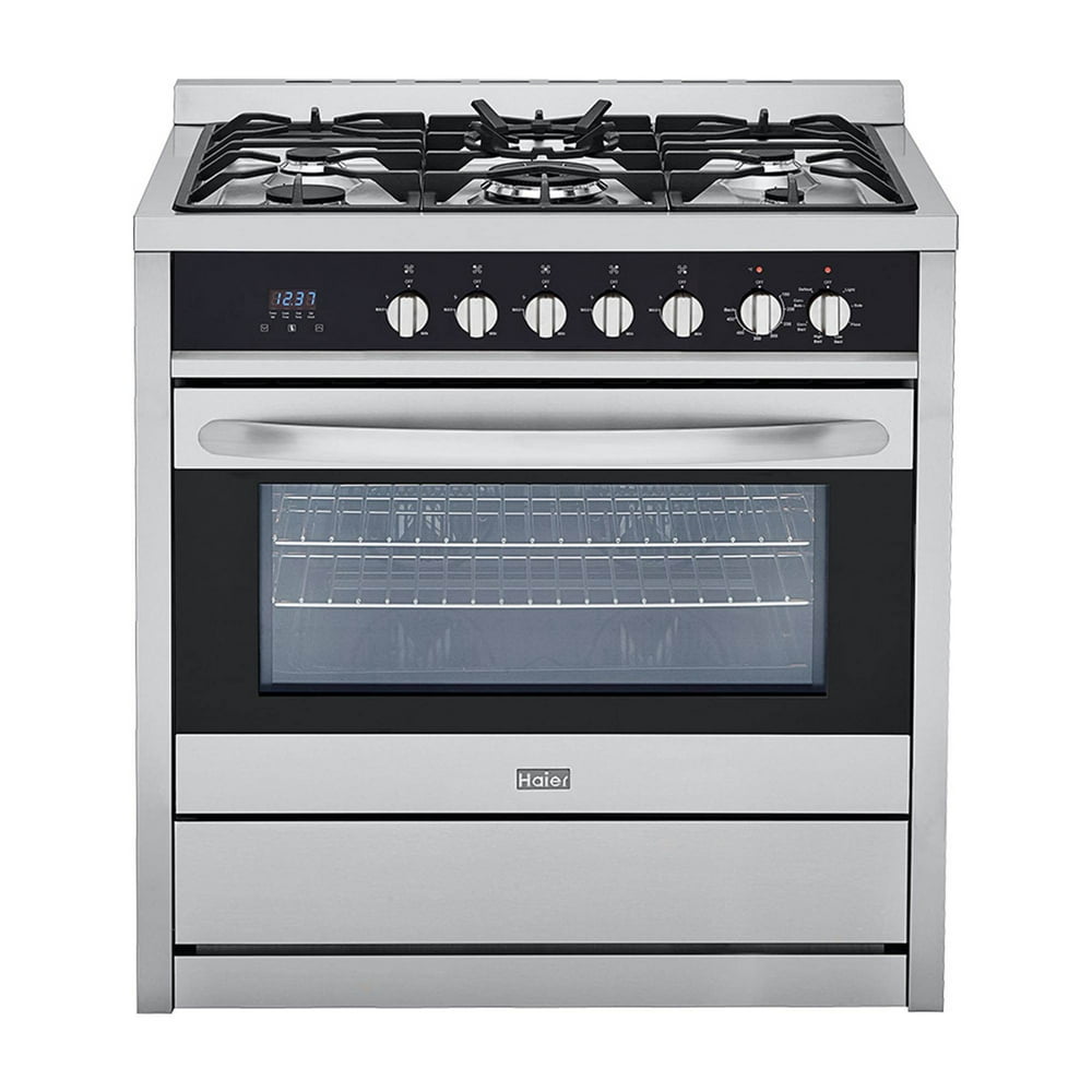 Haier 3.8 Cubic Feet Freestanding Gas Range & Oven, Stainless Steel