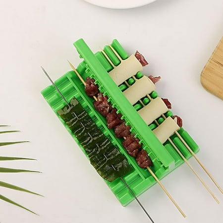 

Shenmeida Barbecue Stringer Multifunctional Quick Reusable BBQ Meat Vegetables Skewers Artifact for Camping