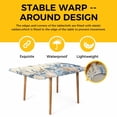 thumbnail image 4 of Blue Starfish Coastal Table Cloths for 3 Foot Rectangle Tables, Eucalyptus Summer Nautical Shell Retro Patio Waterproof Elastic Fitted Tablecloths, Washable Rectangular Table Cover for Camping, 4 of 8