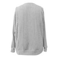 thumbnail image 5 of Sweaters for Women, Women's Cozy Oversized Pullover Sweater Soft Knit Long Sleeve Casual Tunic Top For Fall Winter Comfortable Loungewear, Sweater(Grey,L), 5 of 6