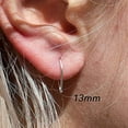 thumbnail image 6 of 14mm 14K Rose Gold Filled Threader Hoop Earrings, 20 Gauge, Lightweight, 6 of 8