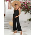 thumbnail image 5 of Yesfashion Women's Maternity Jumpsuit Pregnancy Casual Romper Strap Tank Top Baggy Pants, 5 of 8