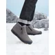 thumbnail image 3 of Botas de nieve para hombre, zapatos cálidos de piel de gran tamaño para invierno, botines largos de felpa, zapatillas informales para exteriores Unisex, botas antideslizantes duraderas, 3 of 5