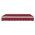 thumbnail image 4 of Awntech 8 Ft Destin Right Motorized Heavy Duty Patio Retractable Awning with Protective Hood (96in x 10.38in x 78in), Burgundy, 4 of 9