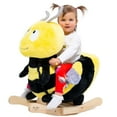 thumbnail image 2 of Gerardo's Toys: Little Rockers - Bee - Wooden Plush Ride-On Rocking Animal Toy, Plays Music, Removable Soft Fabric Cover, Toddler & Kids Ages 24mo+, 2 of 6