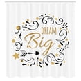 thumbnail image 3 of Ambesonne Dream Shower Curtain, Swirls with Arrows and Dots, 69"Wx75"L, Pale Brown Black, 3 of 3