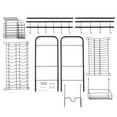 thumbnail image 5 of Kitchen Sink Rack, Stainless Steel Single Layer Sink Shelf 36.6" x 11" x 23.6" Kitchen Bowl Rack, Black, 5 of 8