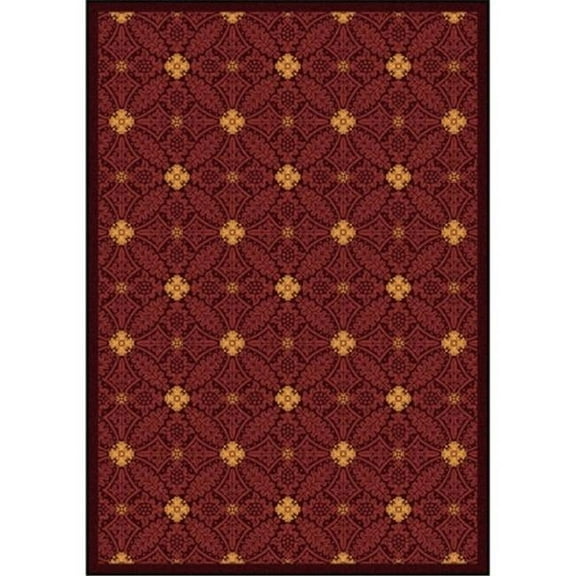Joy Carpets Any Day Matinee Fort Wood Rectangle Theater Area Rugs 03 Burgundy - 7 ft. 8 in. x 10 ft. 9 in.