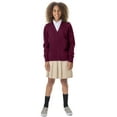 thumbnail image 6 of Classroom School Uniforms Adult Cardigan Sweater 56434, M, Burgundy, 6 of 7