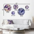 thumbnail image 4 of Designart "Paisleys In Lavender Purple" Floral Round Wall Art Set Of 5 - Purple Glam Wall Living Room Decor Set, 4 of 6