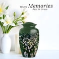 thumbnail image 4 of Daisy Funeral Cremation Urns For Adult Ashes Women - Decorative Urns For Human Ashes Adult Man - 1 Large & 4 Blue Keepsake Urn For Mother - Green Urn For Mom & Dad - 10 & 3 Inch, 4 of 7