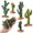 Cacti, variant on Konexial Desert Diorama Supplies with Cactus Kit and Model Palm Tree | Artificial Greenery Plant Cacti Decoration, Desert Diorama Project Sandbox Cake Topper Landscape Scene