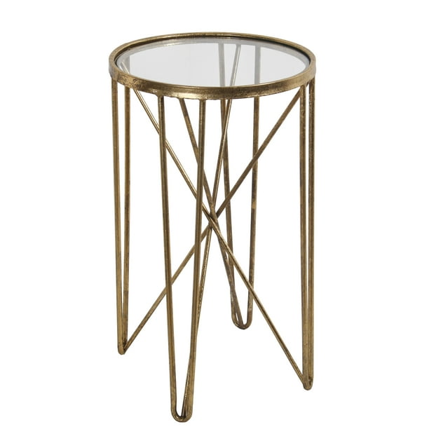 Gold Metal Small Round Accent Stand