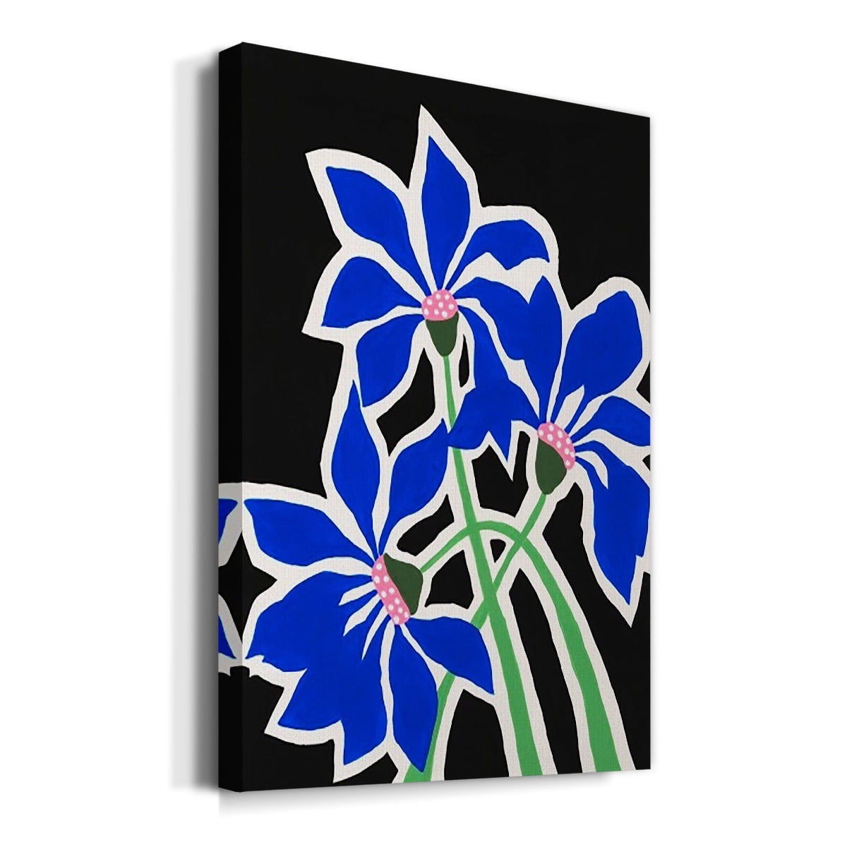 Pop Flowers IV Premium Gallery Wrapped Canvas - Ready to Hang