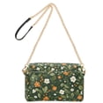 thumbnail image 2 of FORMRS Women Crossbody Purse with Chain Strap Vegan Leather Shoulder Handbag, Green Flowers Pattern, 2 of 7