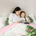 thumbnail image 5 of Homewish Green Xmas Tree Queen Comforter Set, Christmas Ribbon Snowflake Bedding Sets, Teens Kids Boys Girls Reversible Bedding Comforter Set, Ultra Soft Bedroom Decor, 3 Pieces, 5 of 8
