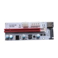 thumbnail image 4 of PCI-E Riser Board PCI-E 1x to board 6-pin PCI-E 16x Extender Adapter GPU Riser Card with 6-pin 4-pin SATA Interface, Red, 4 of 9