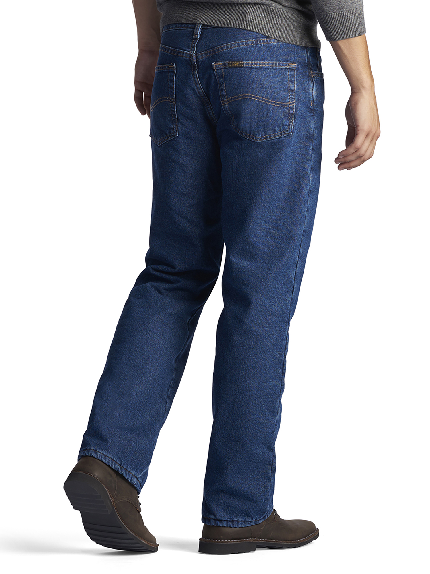 Lee Men's Relaxed Fit Fleece Lined Straight Leg Jean - Walmart.com