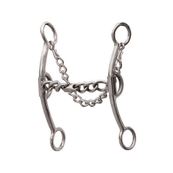Professional's Choice Derby Horse Bit - 6.75" Fixed Cheek, 5 3/4" Chain Mouthpiece