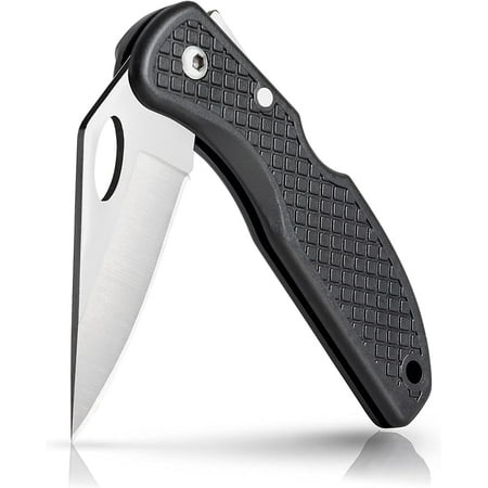 Maxam Falcon VII Lockback 7 (Open) Inch Pocket Knife - Stainless Steel Honed Blade Textured No-Slip Handle Carry Clip
