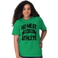 thumbnail image 4 of No Meat This Athlete Vegetarian Funny Plus Size Crewneck Graphic Tee Shirt Brisco Brands 2X, 4 of 5