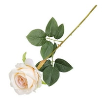 JWDX Artificial Flowers, Single Rose Clearance, Artificial Flowers Fake Outdoor Uv Resistant Plants Faux Plastic-Greenery Beige