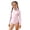 X323 Light Pink, variant on Girls Swim Wear Solid Color Long Sleeve Mandarin Collar Swimsuits Summer Smooth Girls Swimsuits Size 3-4 Years Pink