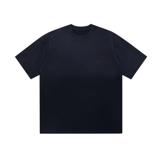 Styesk T-Shirts pour Homme T-shirt Rétro Décontracté pour Homme Couleur Unie Col Rond Collection Coupe Ample Manches d'Épaule