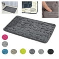 thumbnail image 2 of 3D Cobble Stone Shaped Memory Foam Bath Mat Microfiber Non Slip Dark Grey, 2 of 5