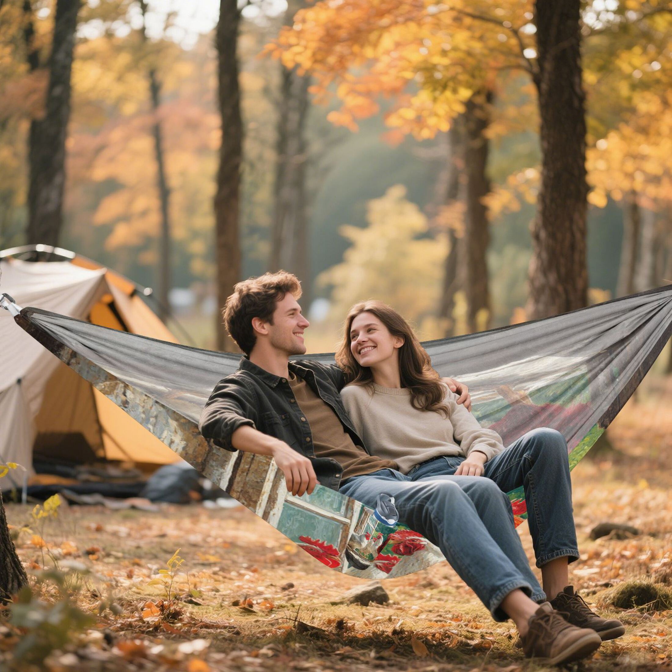 Hammock Camping Hammock Nylon Portable Hammock Travel Camping Hammock White Chickens on Windowsill