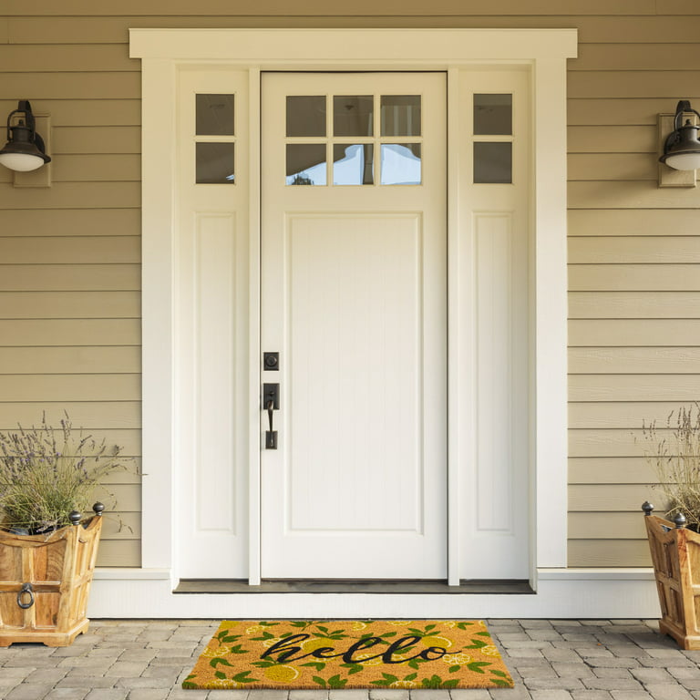 Natural Coco Coir Door Mat 17x30, Hello Welcome Front Doormat