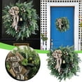 thumbnail image 1 of Corona Navideña, Corona para Puerta, Decoración Navideña, Guirnalda Artificial, Corona de Pared para Porche, Jardín, Pared, Pascua, Invierno, Exterior, Interior, Hogar, Oficina, Decoración, 1 of 7