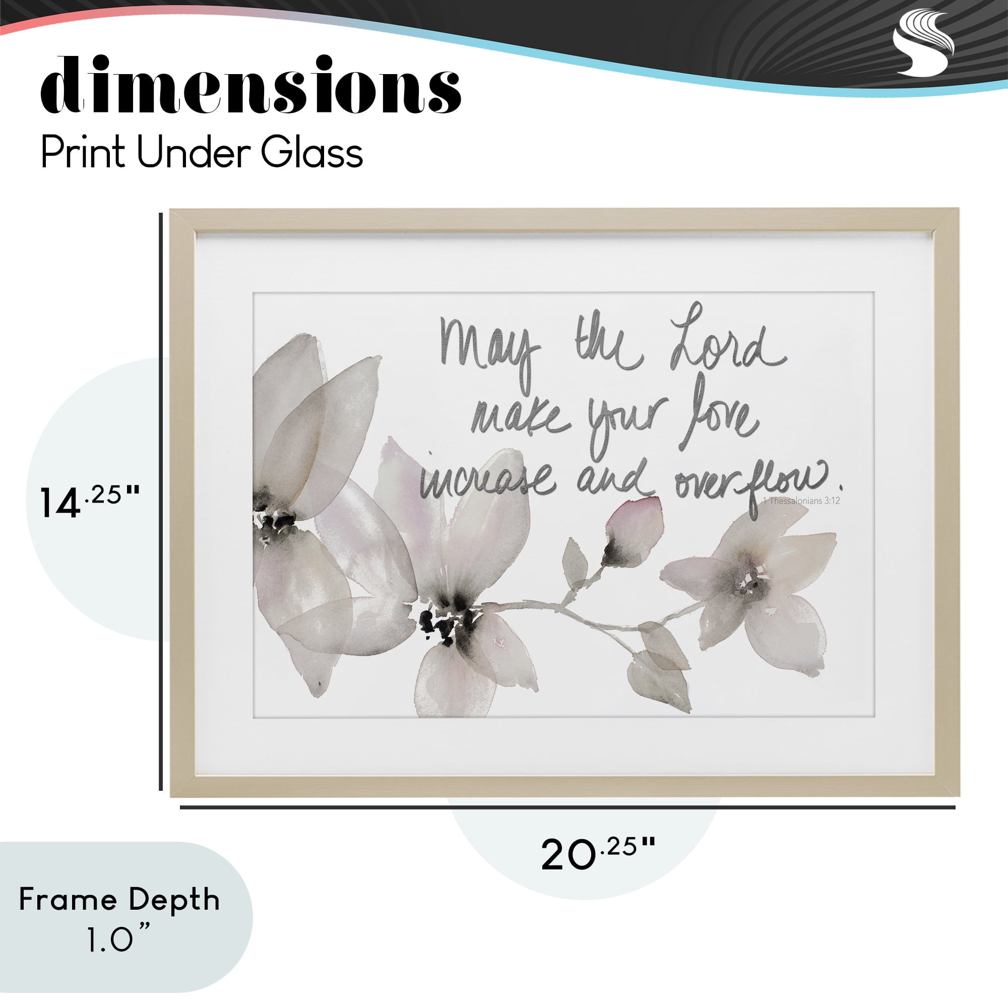 Stupell Industries Love Increase & Overflow Birch Framed Print Under Glass, design by Lanie Loreth
