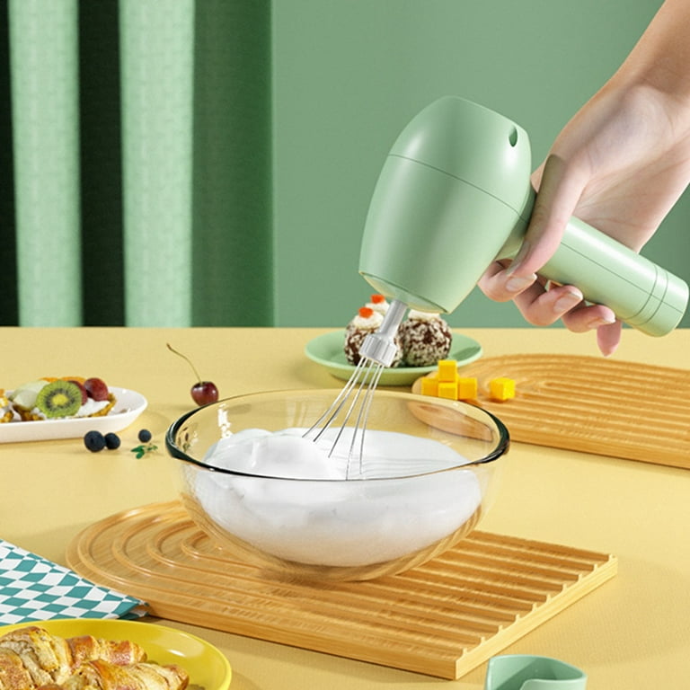 Portable Electric Food Mixer Egg Beater 3 Speeds Handheld Mixer Kitchen  Automatic Cream Milk Blender Green 