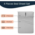thumbnail image 2 of 600-TC Egyptian Cotton RV Camper - RV Sheets - 4 Piece Bed Set for Campers RV Bunk 34" x 75" Sheets for RV Bunk Sheet Set 6" Deep Fitted Sheet Luxury Soft (Silver Grey), 2 of 5
