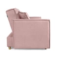 thumbnail image 3 of Sofá Cama Makora Abbot Palo de Rosa Lino Memory Foam Respaldo con Reclinable de 3 Posiciones, 3 of 8