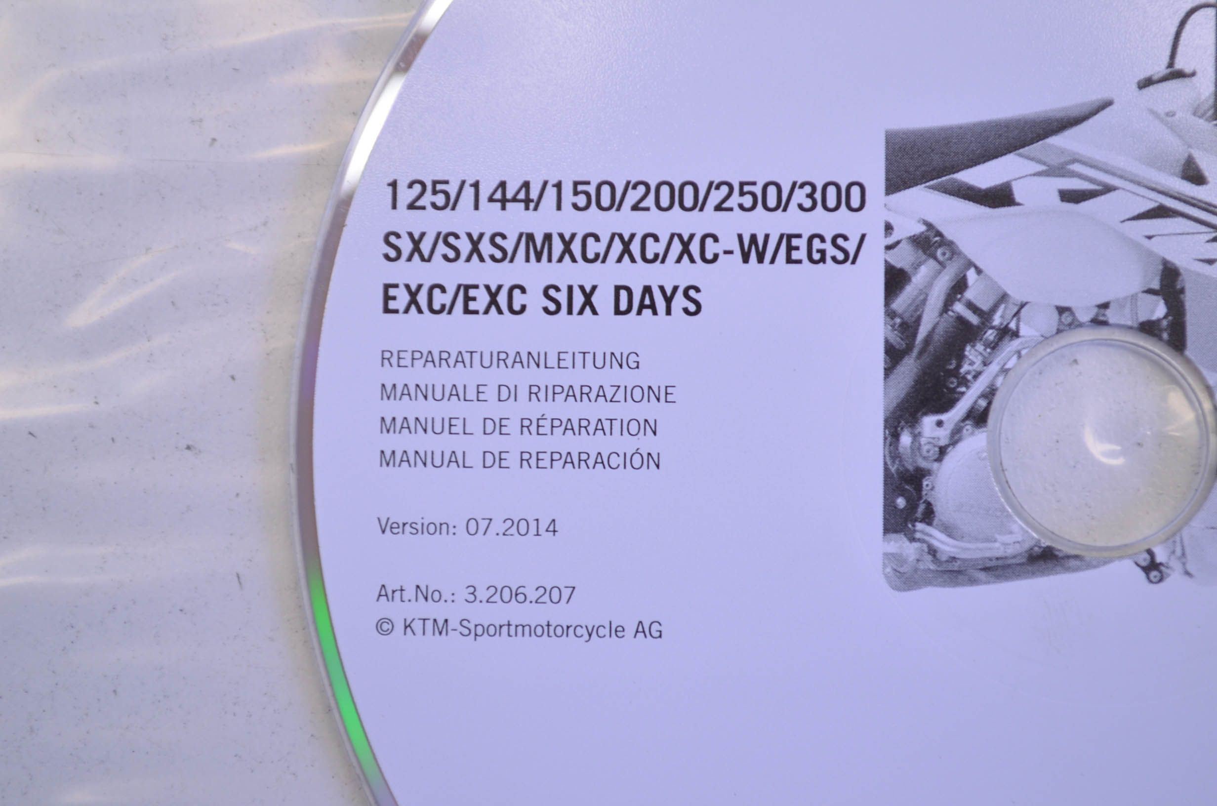 KTM 3206207 1999-2015 125-300 SX/SXS/MXC/XC/W/EGS/EXC/EXC SIX DAYS Repair  Manual CD Disc QTY 1 - Walmart.com