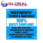 Global Pool Products Side Winder Inground Swimming Pool Water Slide Deck Mounted Left Curve Turn Sand Gppssw-Sand-L